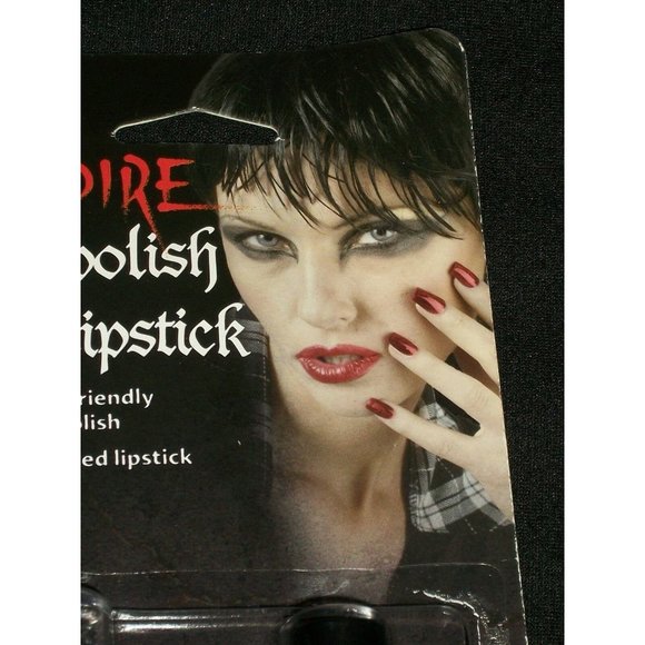 Halloween Vampire Nail Polish Lipstick Red Costume Makeup Theater Stage - Picture 3 of 3